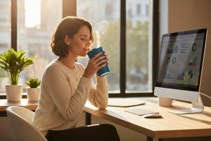 Stainless steel coffee mug 500ml to go – leak-proof &amp; insulated thermal mug