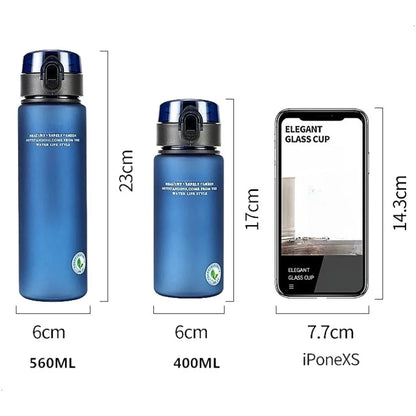 BPA-free sports water bottle 400ml/560ml – Leakproof for hiking, fitness &amp; outdoor activities