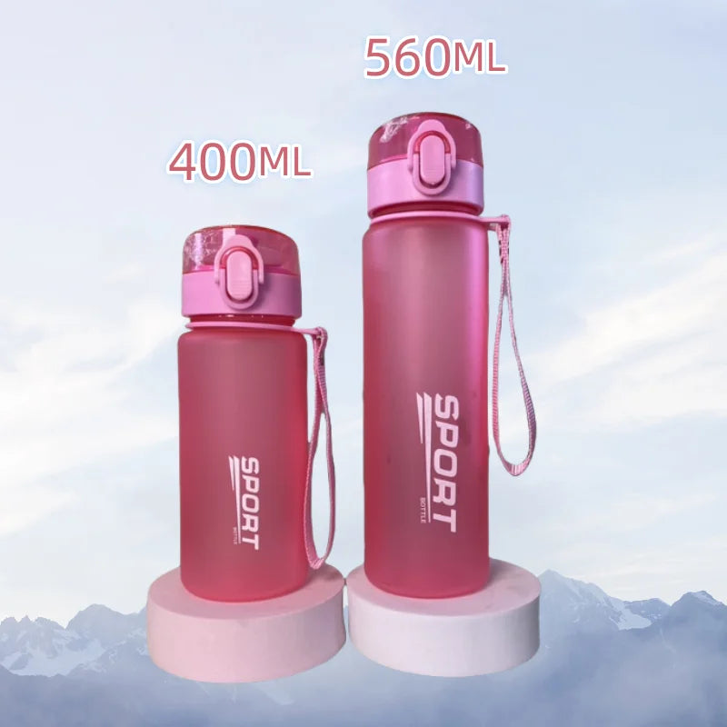 BPA-free sports water bottle 400ml/560ml – Leakproof for hiking, fitness &amp; outdoor activities
