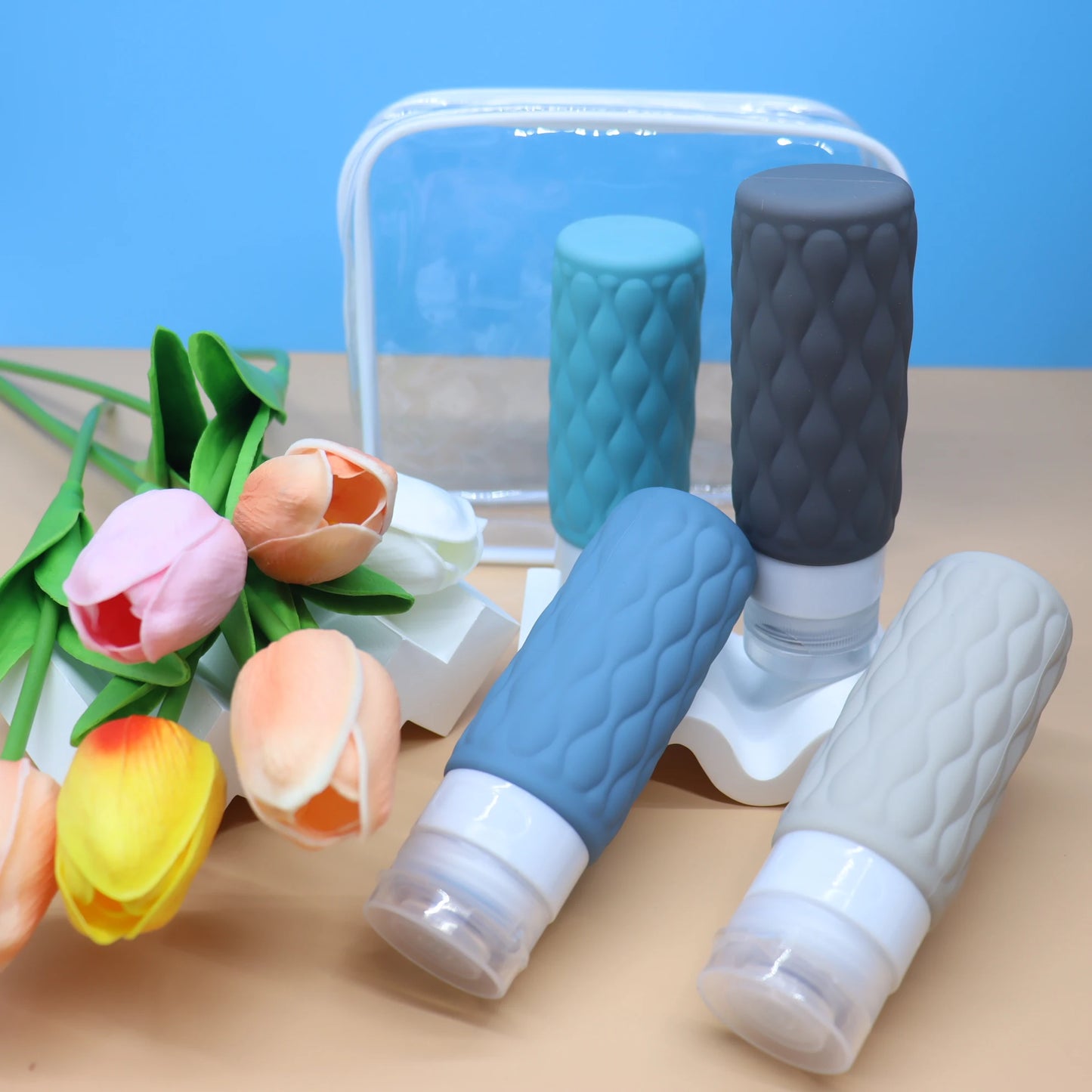 100ml Silicone Travel Bottle - Refillable &amp; Leakproof for Hand Luggage