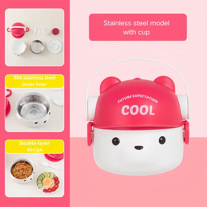 Lonchera de acero inoxidable 304 - A prueba de fugas y apta para microondas para la escuela