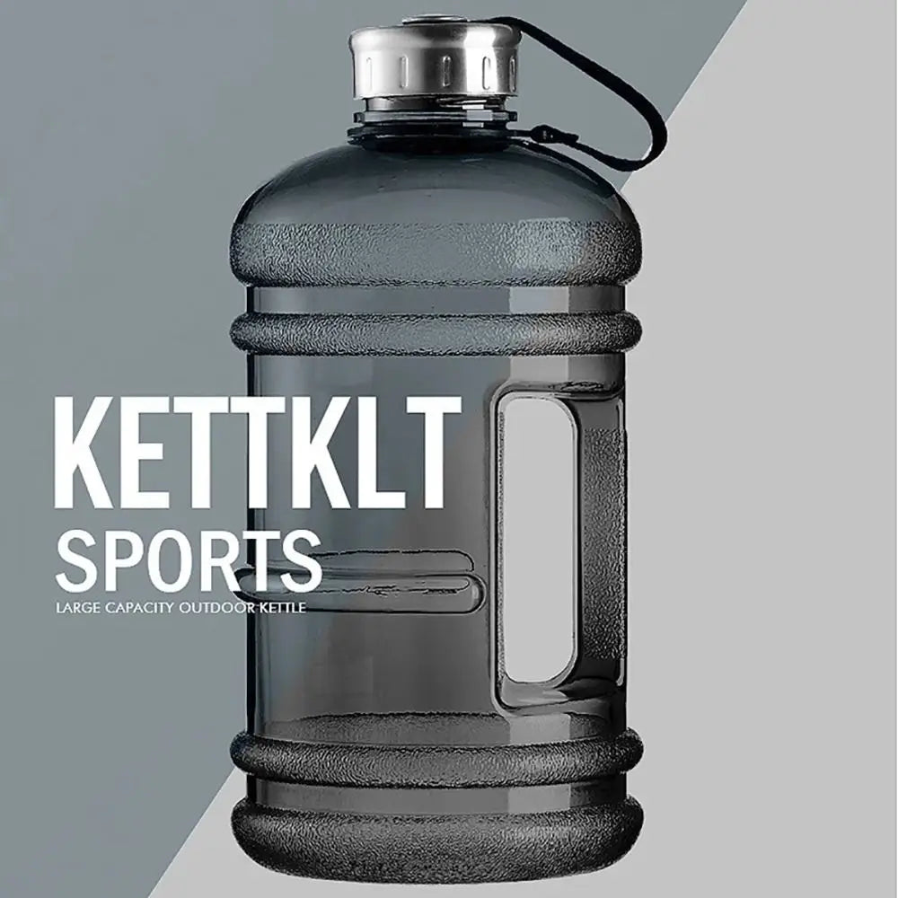 2L Sports Water Bottle - Large Drinking Bottle with Handle for Gym &amp; Training