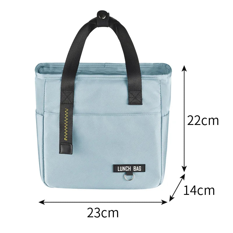 Bolsa térmica Bento para almuerzo, de gran capacidad, con cremallera, para mujer, ideal para viajes y picnic.