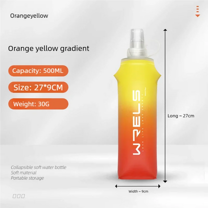 Botella plegable deportiva de TPU de 250 ml/500 ml - Ultraligera para correr, maratones y actividades al aire libre - 8 colores