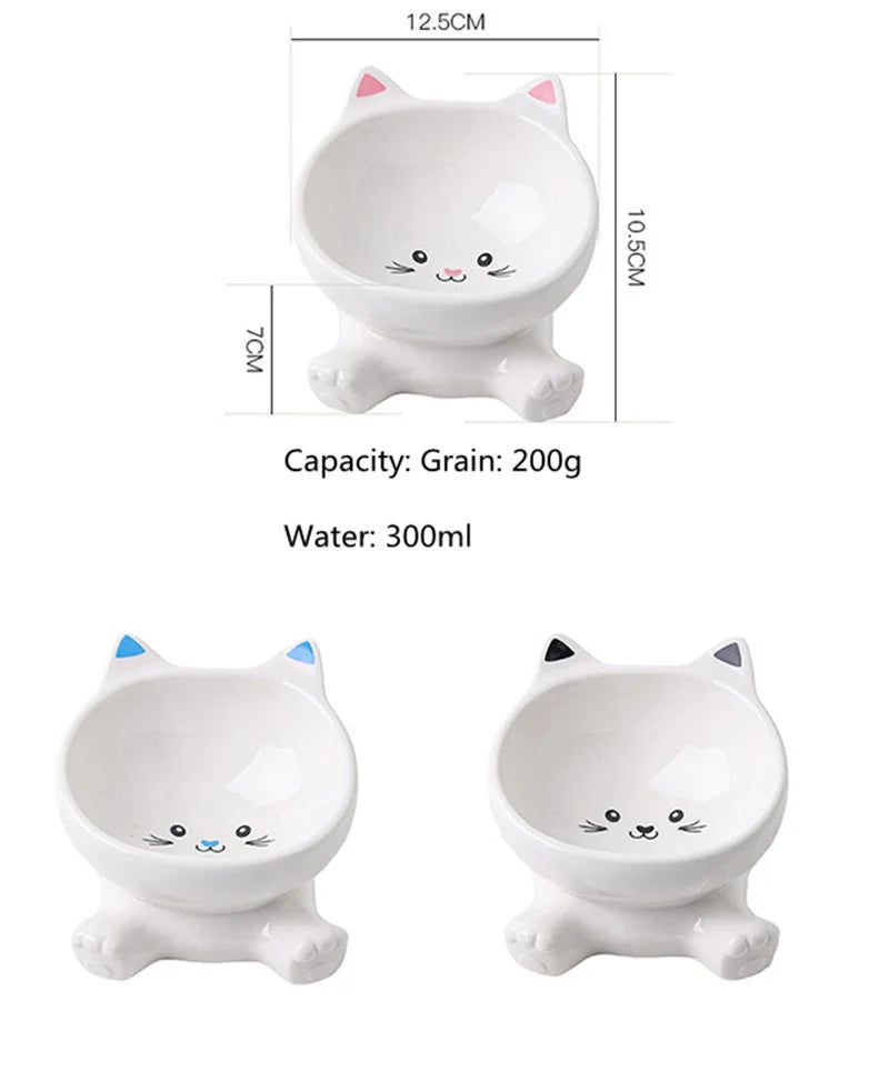 Erhöhter Katzen-Keramiknapf – ergonomischer Futternapf für Katzen & kleine Hunde