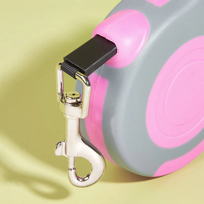 Retractable Nylon Dog Leash 3m/5m – Strong, Tangle-Free Lead for Small, Medium & Large Dogs