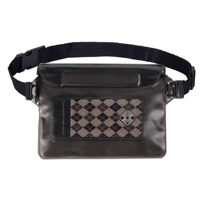 Bolsa impermeable sellada de tres capas con cintura ajustable para pantalla táctil para protección subacuática, natación en la playa, remo y iPhone.