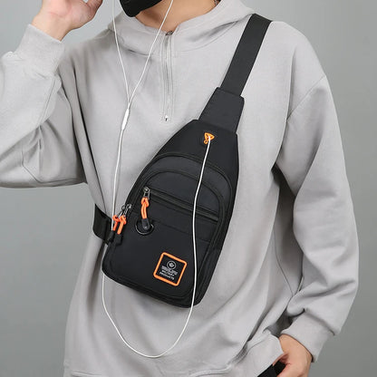 Bolso bandolera impermeable para hombre: ideal para senderismo, ciclismo y viajes.