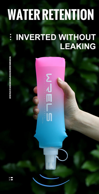 Botella plegable deportiva de TPU de 250 ml/500 ml - Ultraligera para correr, maratones y actividades al aire libre - 8 colores