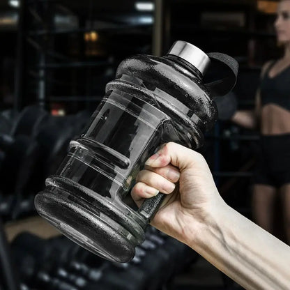 2L Sports Water Bottle - Large Drinking Bottle with Handle for Gym &amp; Training