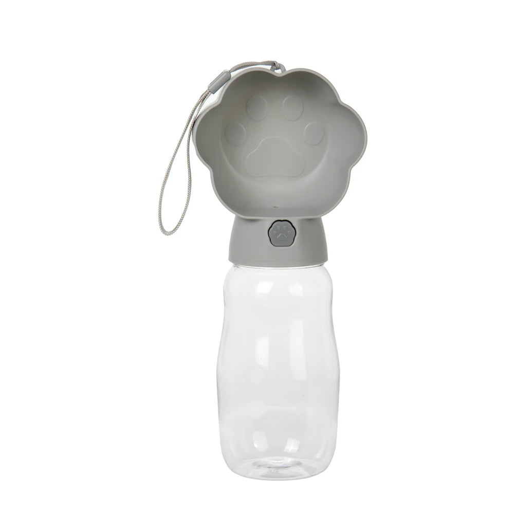 2-in-1 Hunde Wasserflasche mit Futterbehälter – Tragbare Auslaufsichere Outdoor Trinkflasche für Hunde & Katzen