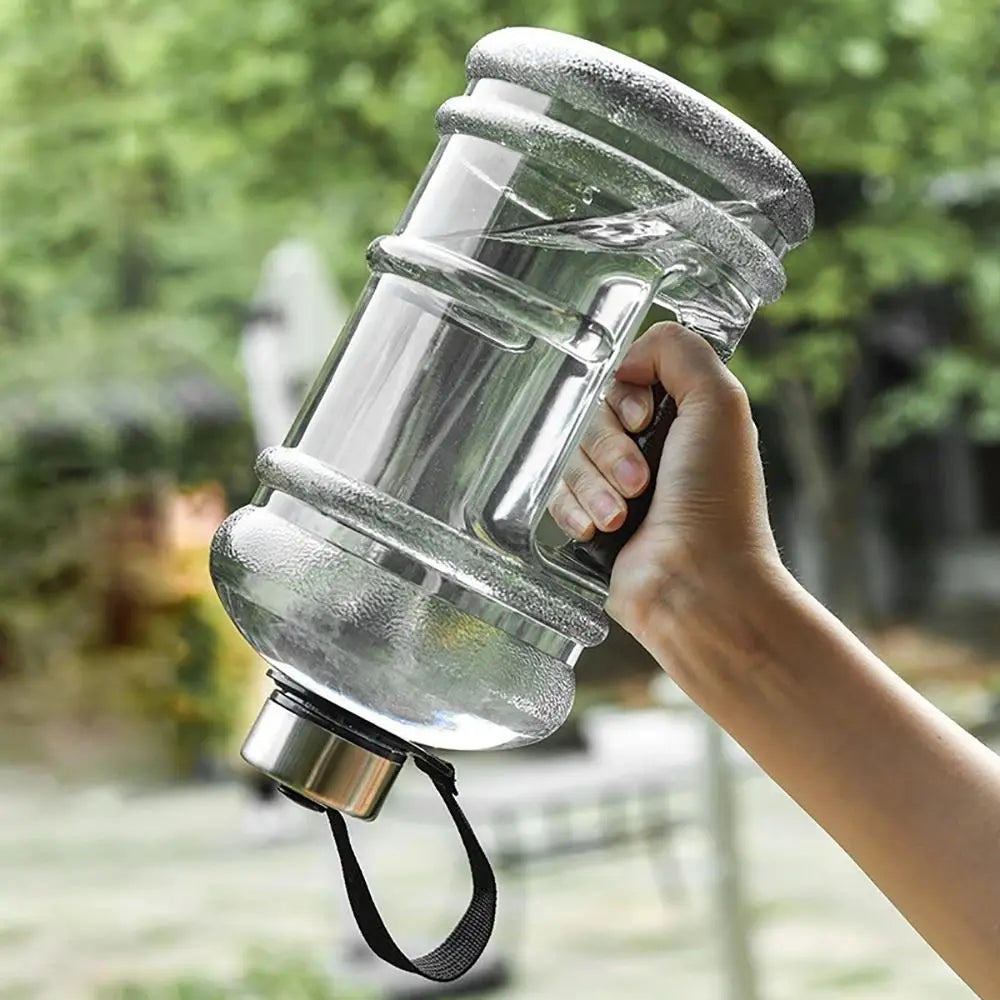 2L Sports Water Bottle - Large Drinking Bottle with Handle for Gym &amp; Training