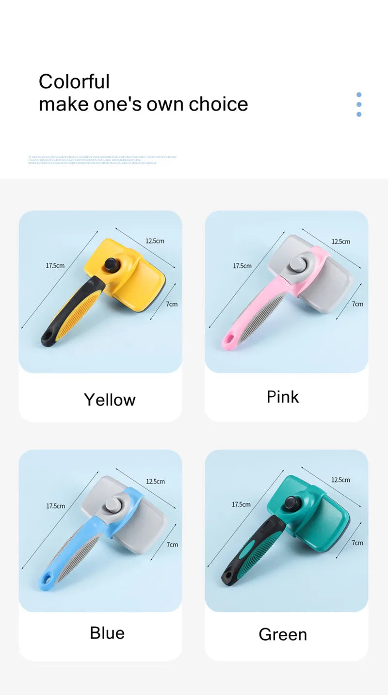 Selbstreinigende Haustierbürste – Edelstahlpflegebürste für Hunde & Katzen