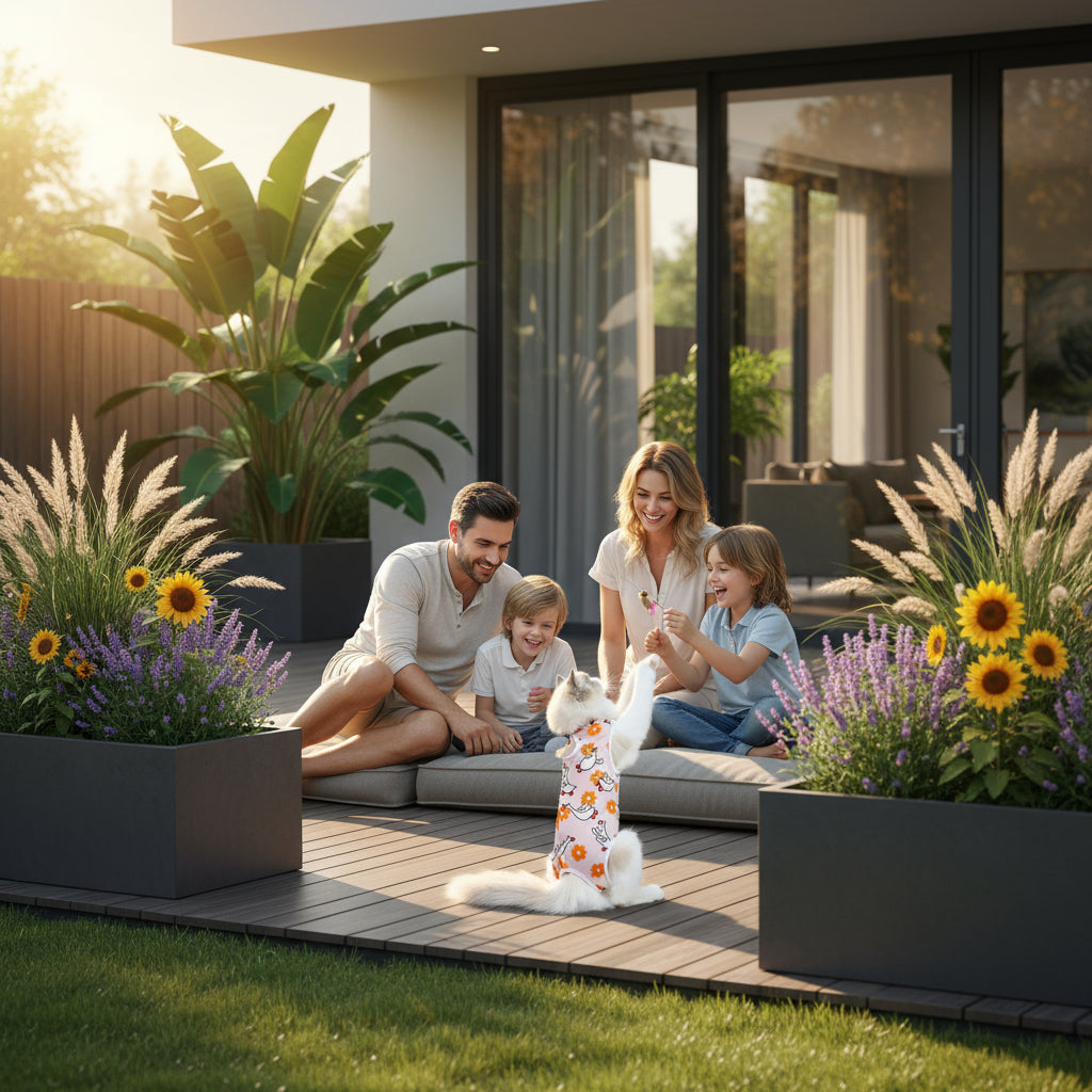 Anti-Leck-OP-Anzug für Hunde & Katzen – Bequemer Genesungsbody aus Baumwolle, atmungsaktiv und waschbar