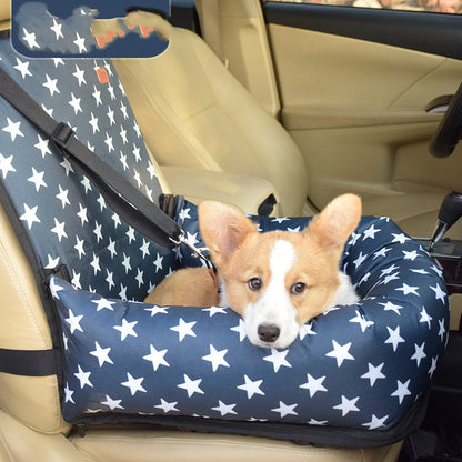 Caja de transporte para perros en el coche para viajes: cómoda cama para perros pequeños y medianos