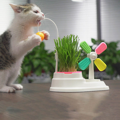 Cat toy with windmill &amp; catnip
