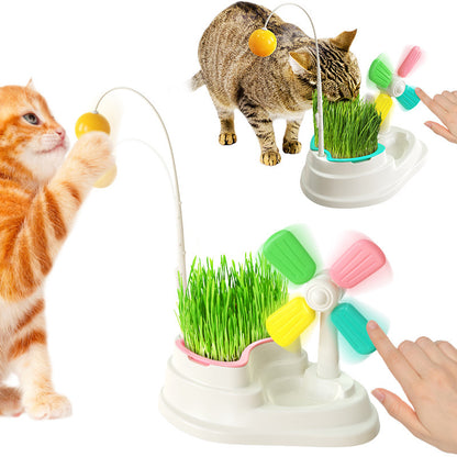 Cat toy with windmill &amp; catnip
