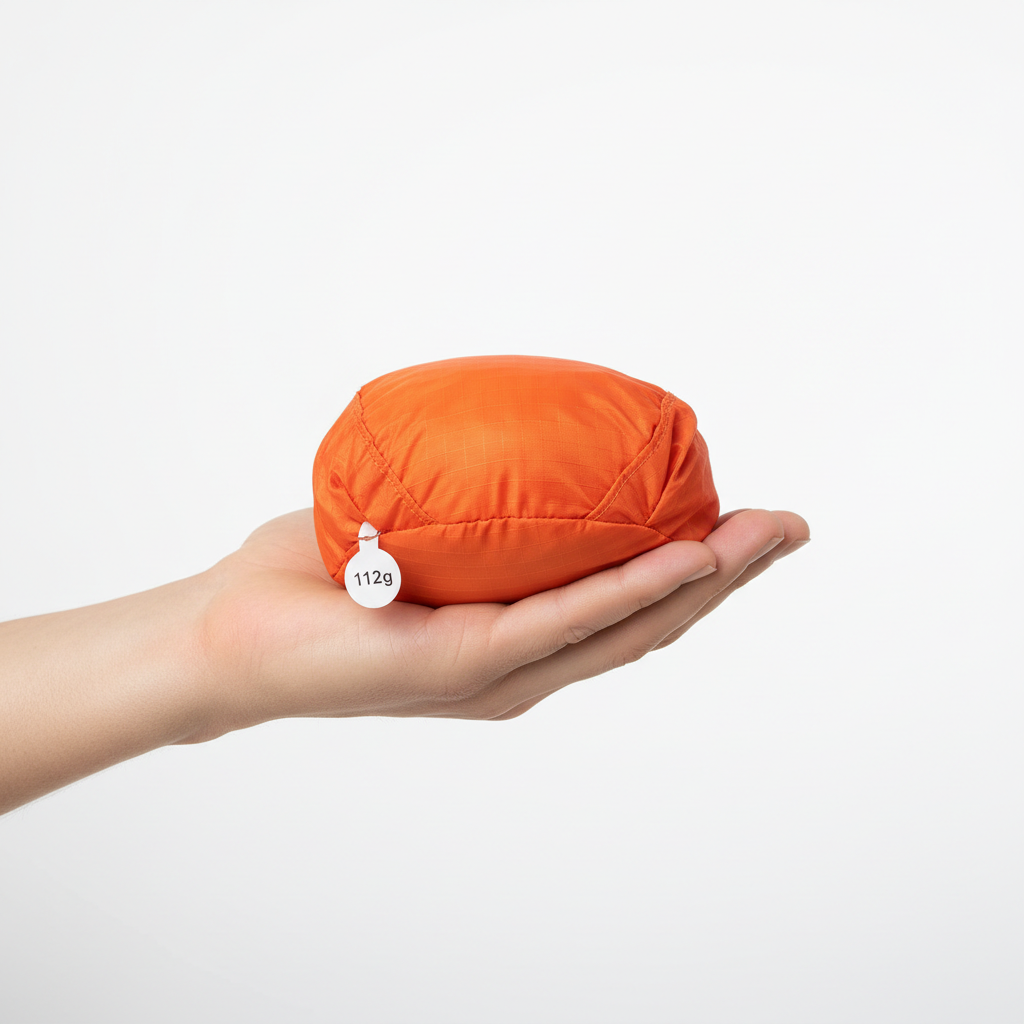 Rucksack in der Hand - zeigt Leichtigkeit